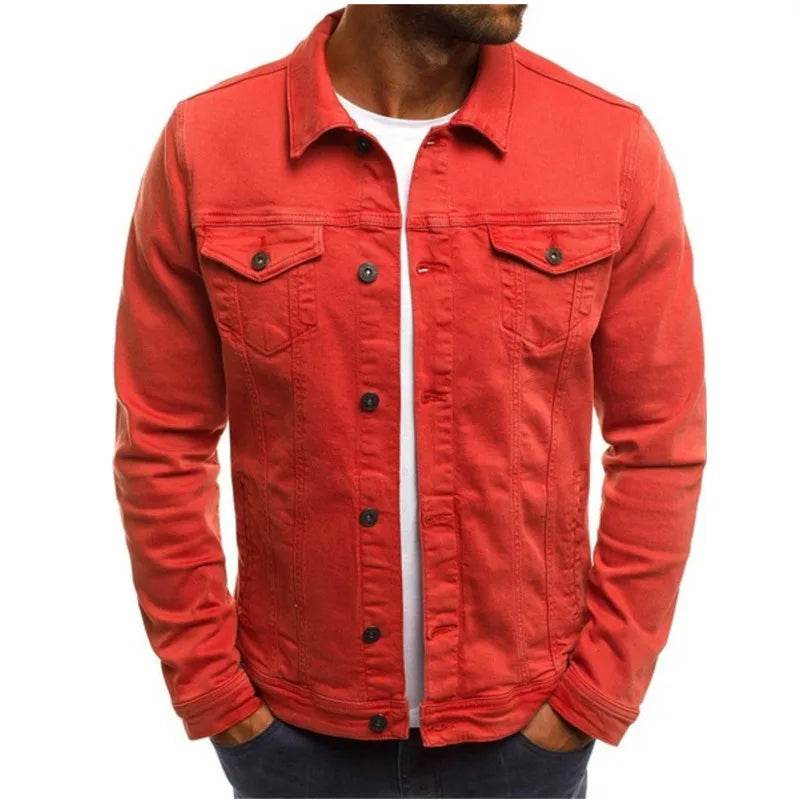 Buy Center Men’s Casual Yellow Denim Jacket - Classic Slim Fit Style - Buy Center UK