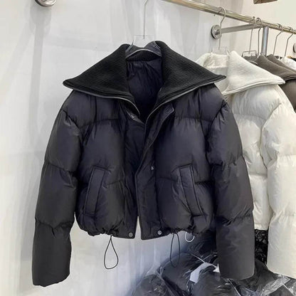 2023 Winter Women's Knitted Collar Down Jacket - Chic & Warm Style - Buy Center UK