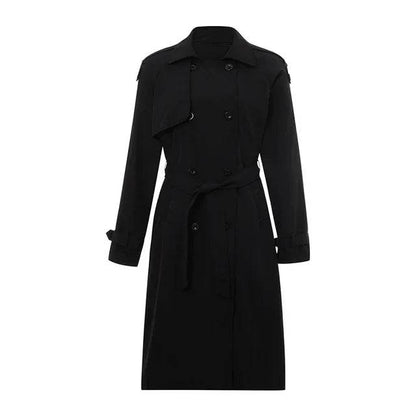 Buy Center Women's Double Breasted Trench Coat - Chic Windbreaker - Buy Center UK