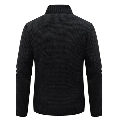 Buy Center Men's Winter Cardigan - Warm Fleece Lined Knit Jacket - Buy Center UK