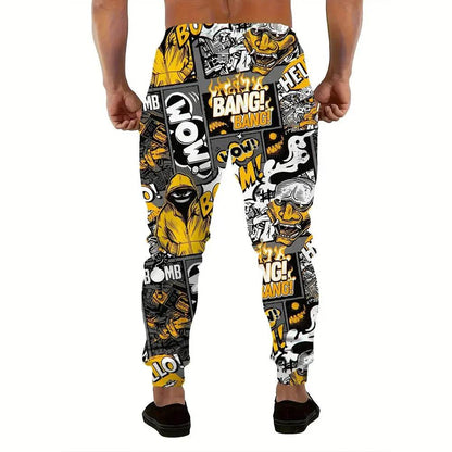 Buy Center 3D Flame Print Sweatpants - Thick Warm Pants for Men - Buy Center UK