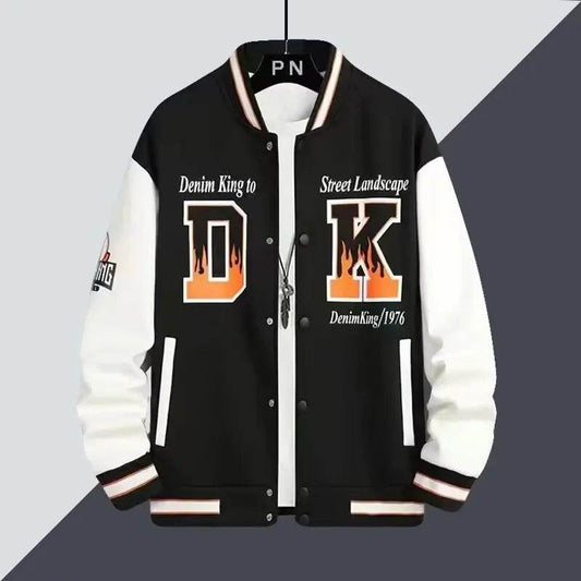 Buy Center Autumn Men's Black Baseball Jacket - Stylish High Street Fashion - Buy Center UK