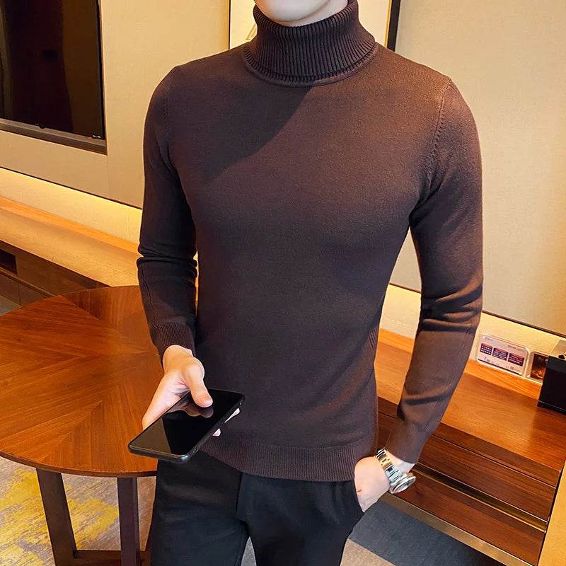 Buy Center Men's Turtleneck Sweater - Slim Fit Casual Fall Fashion - Buy Center UK