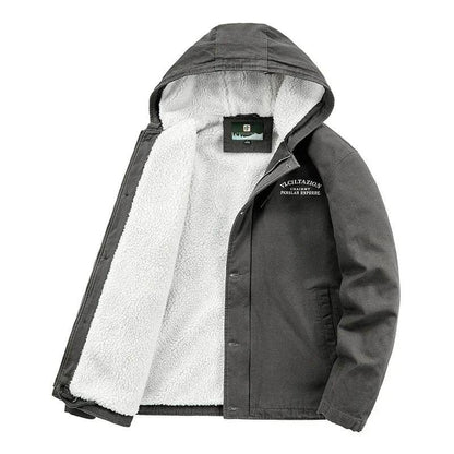Buy Center Men's Fleece Bomber Jacket - Warm Hooded Winter Coat - Buy Center UK