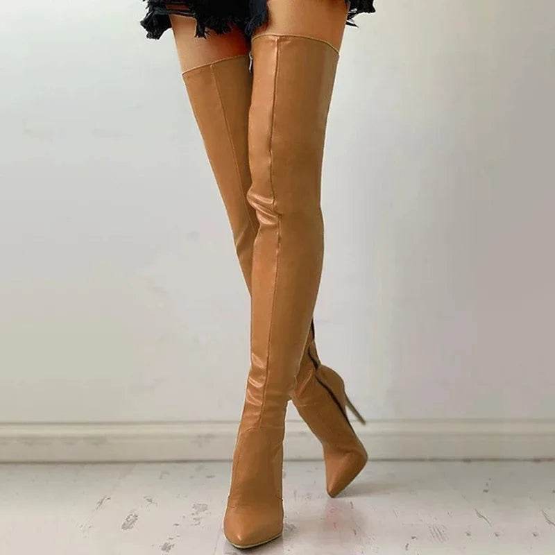 Buy Center Women's Over-The-Knee Boots - Pointed Toe, High Heels - Buy Center UK