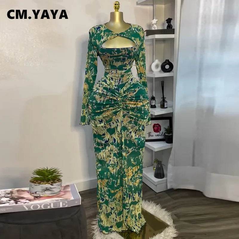 CM.YAYA Women’s Draped V-neck Bodycon Midi Dress - Night Club Chic - Buy Center UK