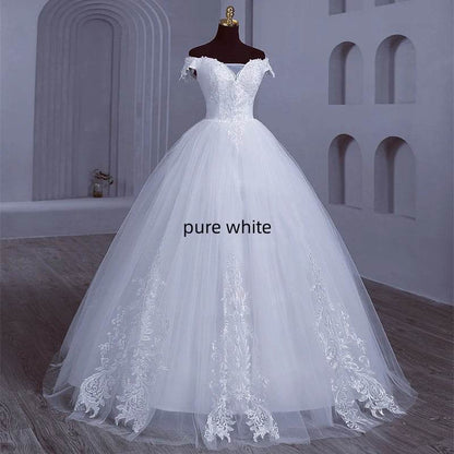Y&M Novias Customized Plus Size Wedding Dress - Elegant Off-Shoulder Gown - Buy Center UK