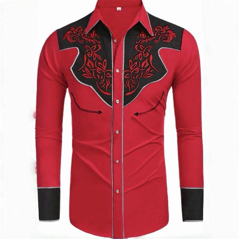Buy Center Men's Long-Sleeved Denim Shirt - 20 Colors Available - Buy Center UK
