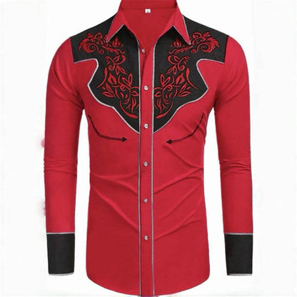 Buy Center Men's Long-Sleeved Denim Shirt - 20 Colors Available - Buy Center UK