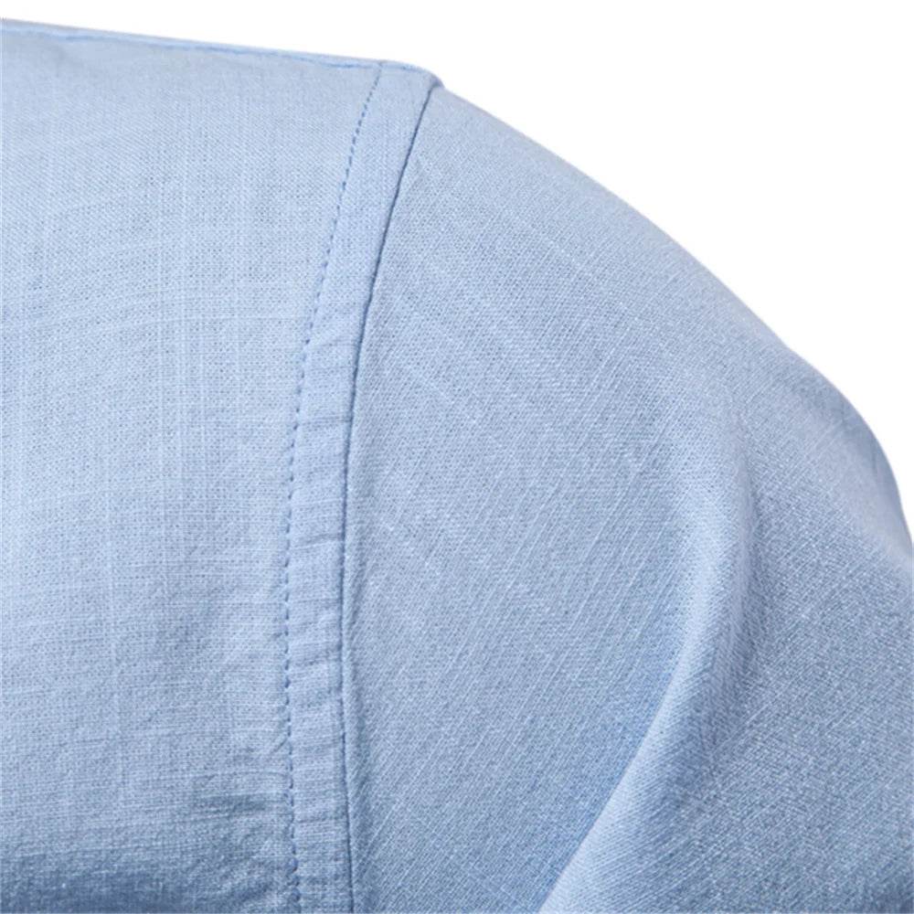 AIOPESON 100% Cotton Long Sleeve Shirt for Men - Casual Elegance - Buy Center UK