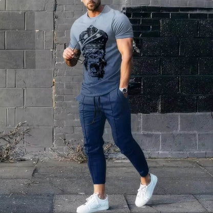 Buy Center Men's 2-Piece Jogging Suit - 3D Printed Summer Style - Buy Center UK