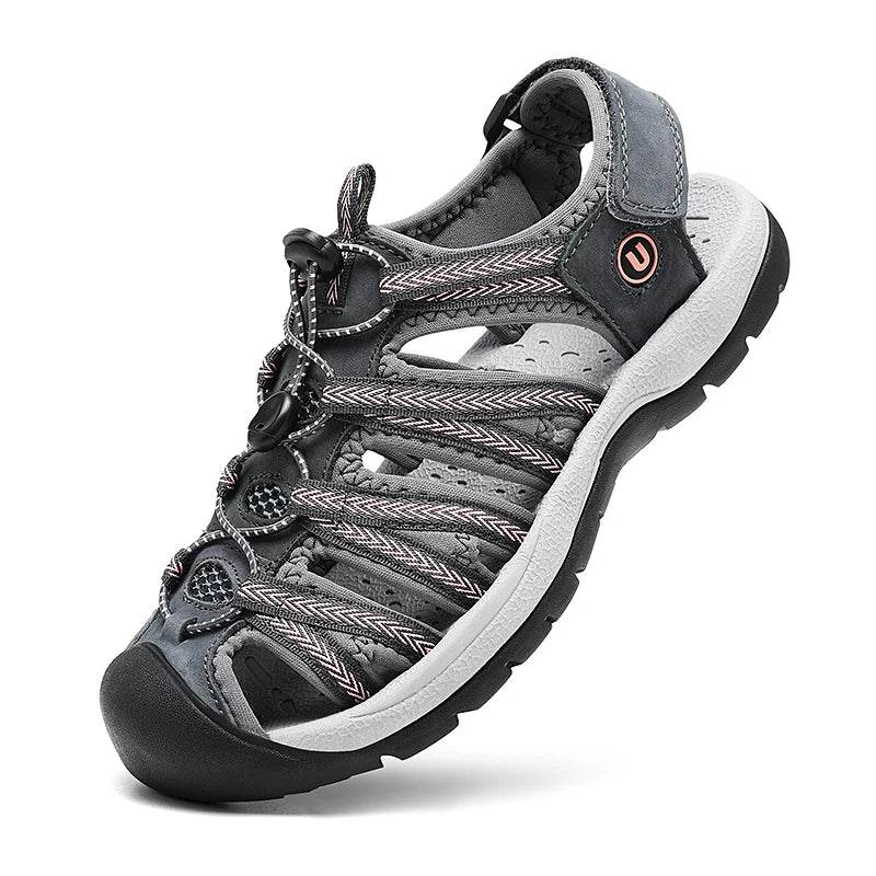 SENLONGBAO Women's Summer Leather Sandals - Comfortable Gladiator Design - Buy Center UK