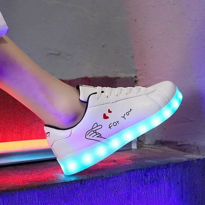 Maogu Luminous Sneakers - USB Rechargeable LED Light-Up Shoes - Buy Center UK