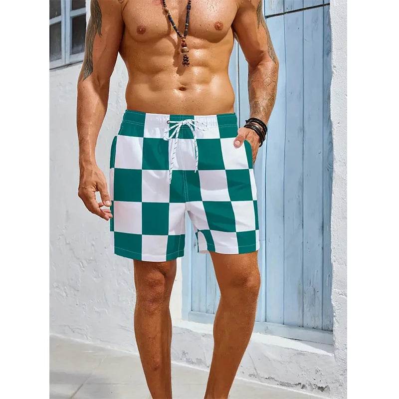 Buy Center Summer Stripe 3D Print Beach Shorts - Stylish & Comfortable - Buy Center UK