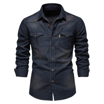 Buy Center Y2K Fashion Denim Shirt - Casual Loose Fit for Men - Buy Center UK
