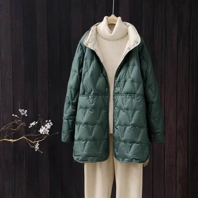 2024 Women’s Ultralight White Duck Down Jacket - Stylish & Warm - Buy Center UK