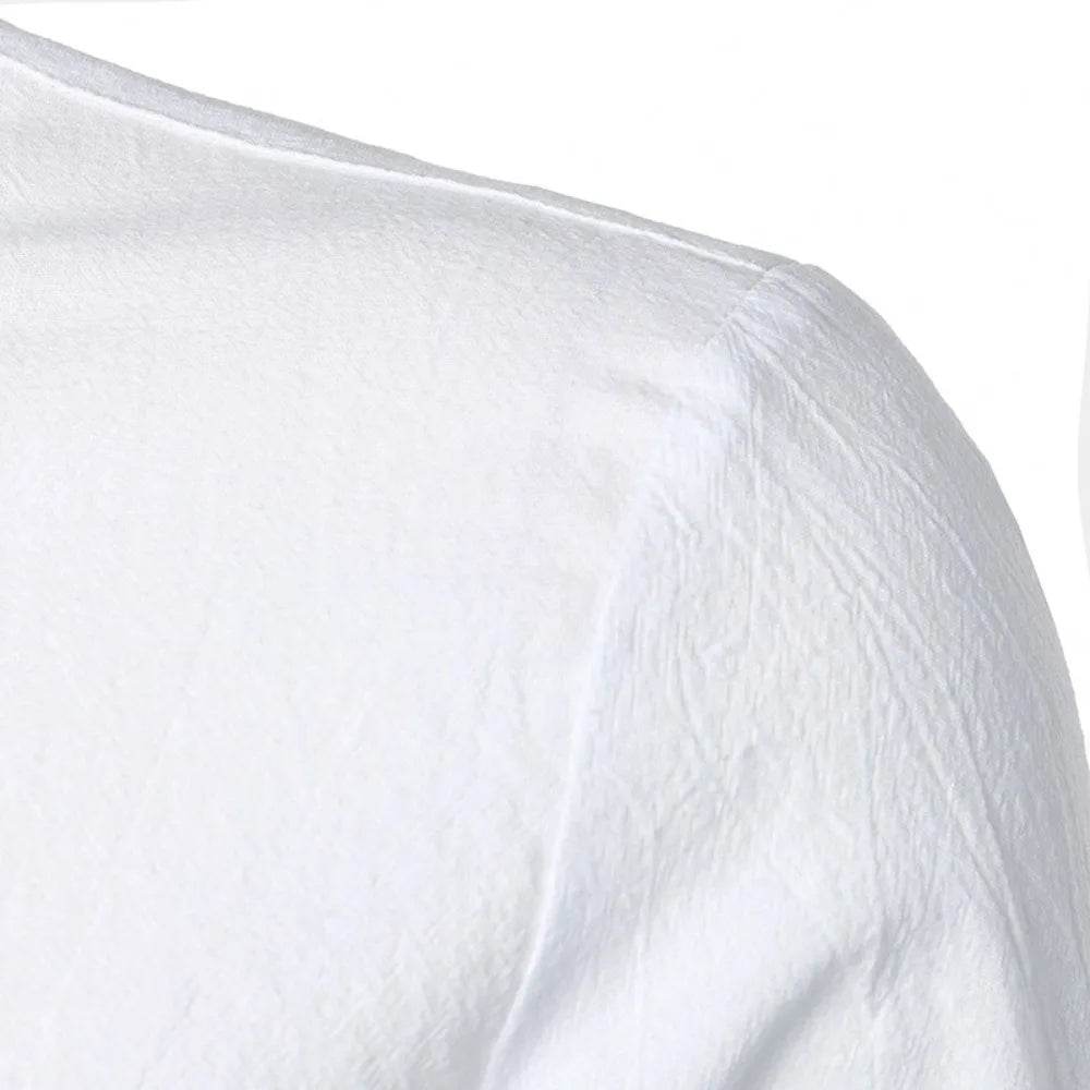 Buy Center Cotton Linen Shirt - Slim Fit Long Sleeve for Men - Buy Center UK