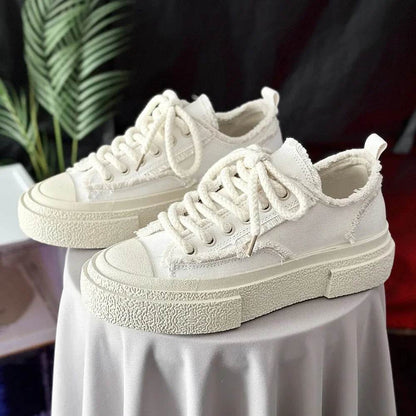 2024 Trendy Canvas Skateboarding Shoes - Comfortable Thick Bottom for Couples - Buy Center UK