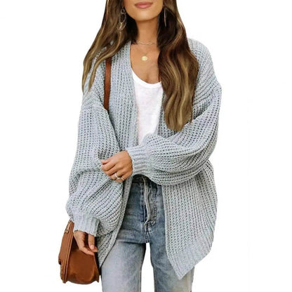 Buy Center Women's Solid Color Cardigan Sweater - Open Front Design - Buy Center UK