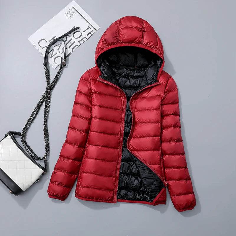 Buy Center Ultra Light Down Jacket - Stylish Hooded Winter Coat - Buy Center UK