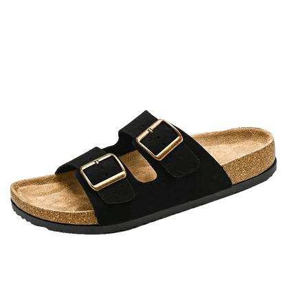 Buy Center Men's Leather Sandals - Comfortable Slip-On Summer Shoes - Buy Center UK