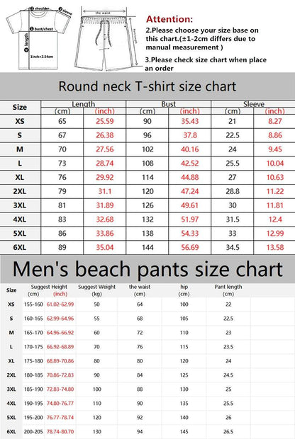 Buy Center Men's 3D Printed Casual Shorts Set - Summer Comfort Style - Buy Center UK