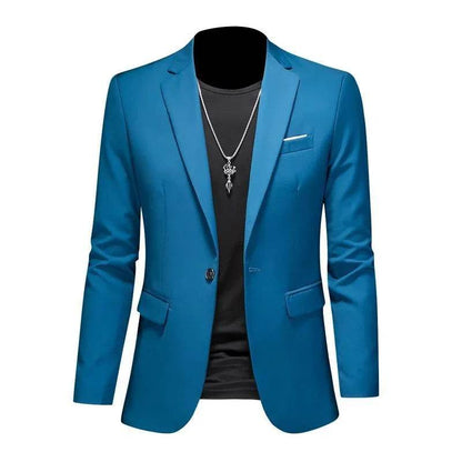 Buy Center Casual Business Blazer for Men - Solid Color Elegance - Buy Center UK