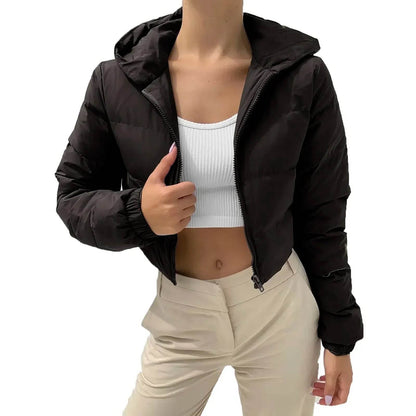 Buy Center Women's Fall Winter Puffer Jacket - Cropped, Oversized Style - Buy Center UK