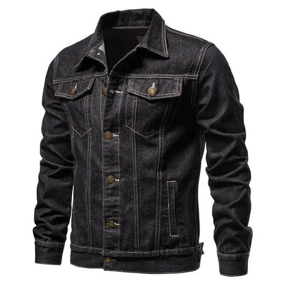 2024 Autumn Men’s Denim Jackets - Slim Fit Casual Motorcycle Coats - Buy Center UK