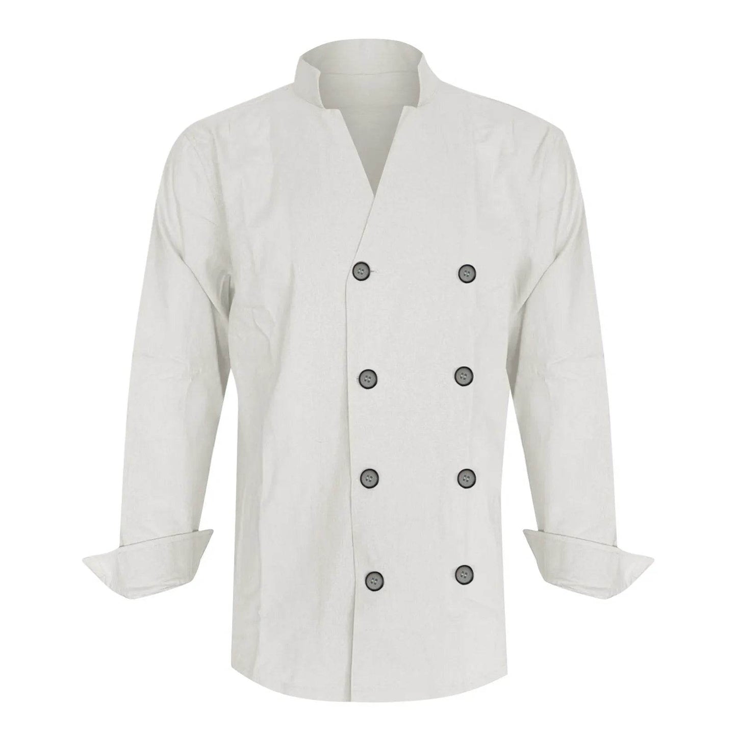 Buy Center Men's Cotton Linen Button Down T-shirt - Spring & Summer Style - Buy Center UK