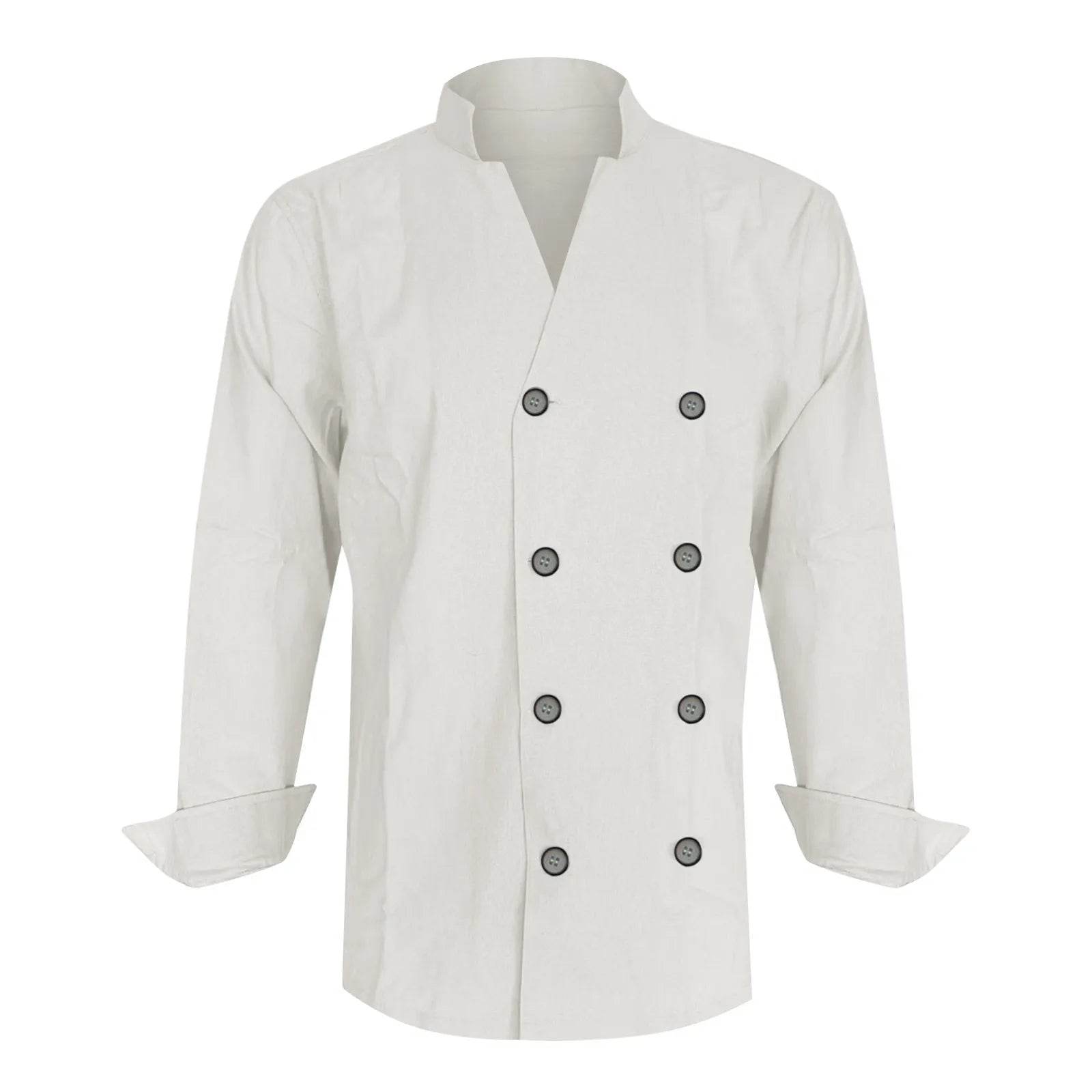 Buy Center Men's Cotton Linen Button Down T-shirt - Spring & Summer Style - Buy Center UK
