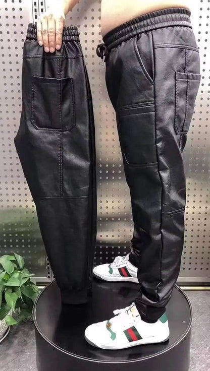 Buy Center Outdoor Loose Harem Leather Pants - Casual Luxury Style - Buy Center UK