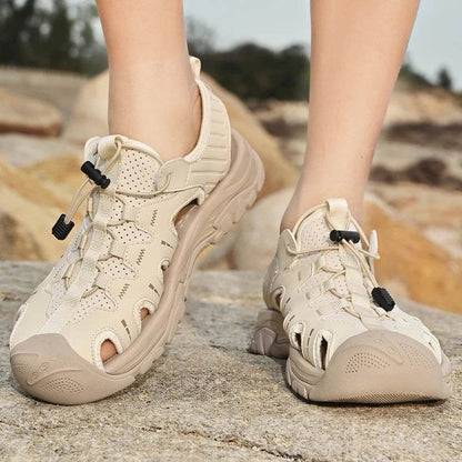 Buy Center Men's Genuine Leather Sandals - Casual Beach Shoes - Buy Center UK