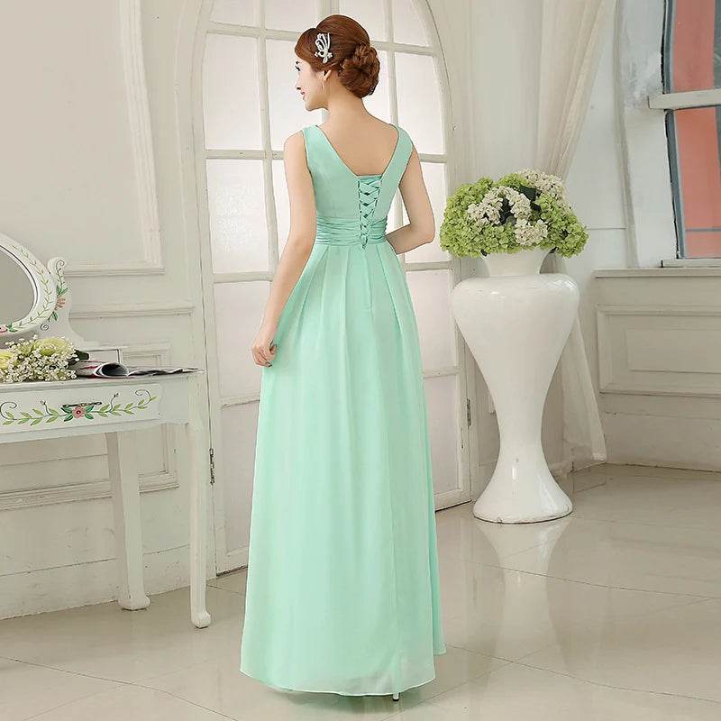 Customized Lilac Purple Bridesmaid Dress - Elegant Chiffon Gown - Buy Center UK