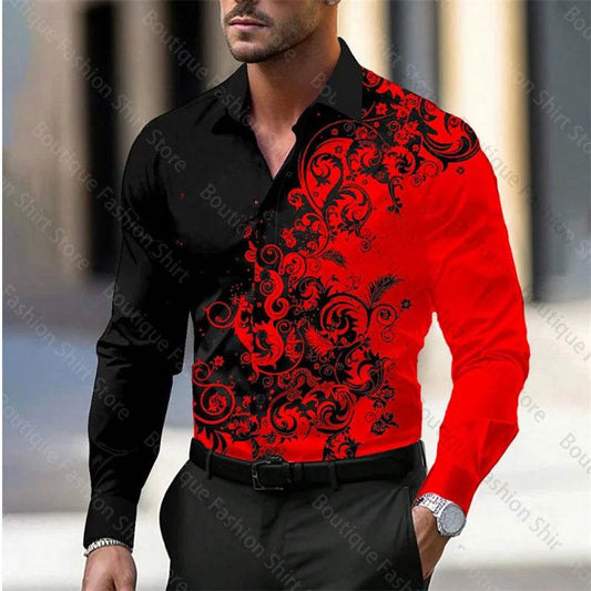 Buy Center Floral Business Casual Shirt - Soft Fabric in 11 Colors - Buy Center UK