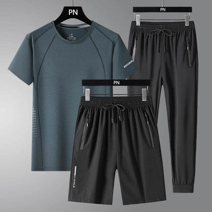 2025 Summer Black White Tracksuit Set - Men's Oversized Sportswear - Buy Center UK
