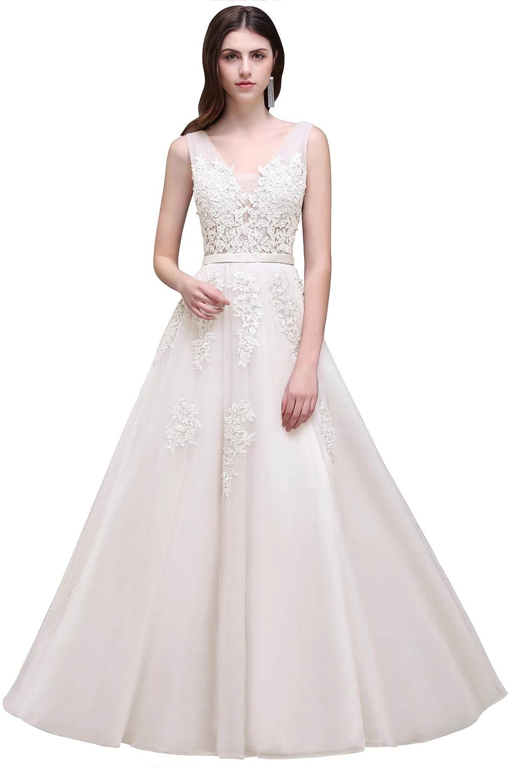 Buy Center Appliques Beading Evening Dress - Elegant Tulle Prom Dress - Buy Center UK