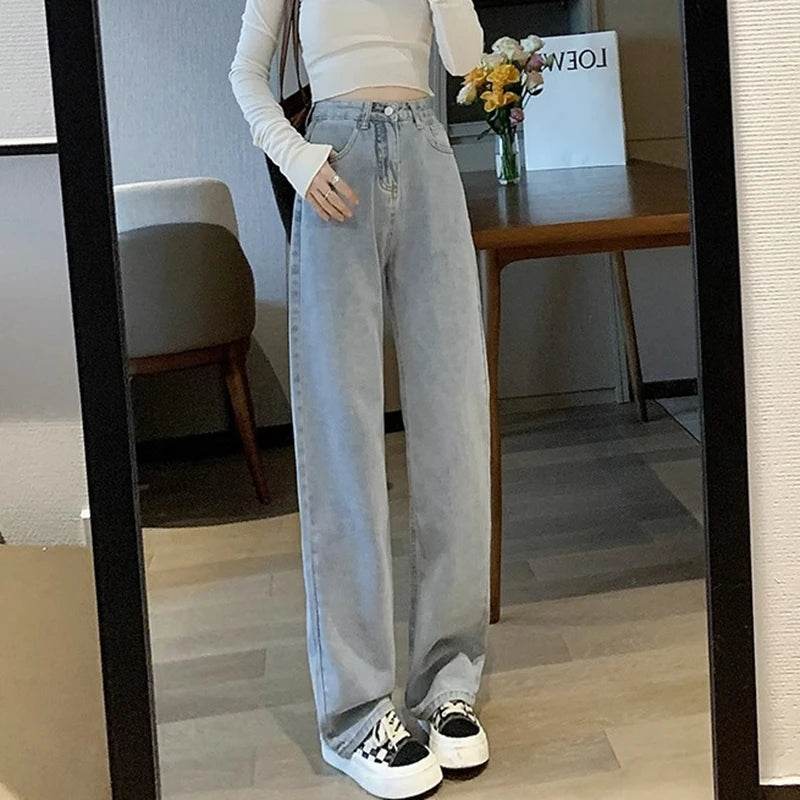 Buy Center Vintage Wide Leg Jeans - High Waist Fashion Trousers - Buy Center UK