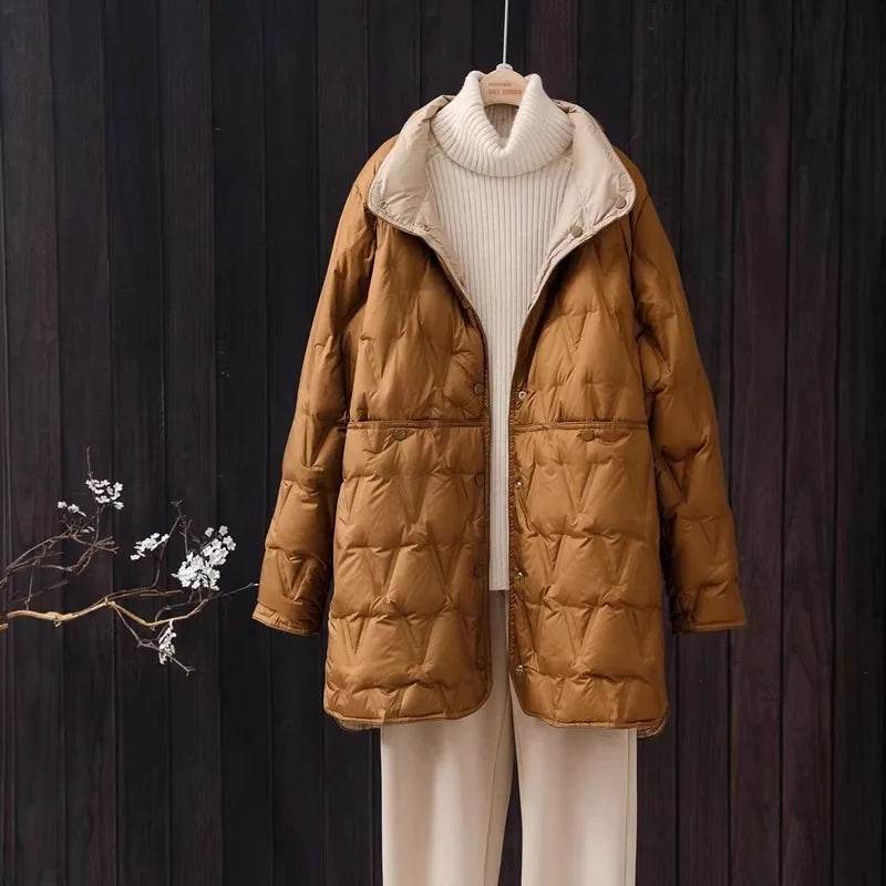 2024 Women’s Ultralight White Duck Down Jacket - Stylish & Warm - Buy Center UK
