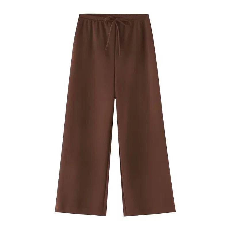 TRAF Women's Elegant 2 Piece Pants Set - Corset Top & Baggy Pants - Buy Center UK