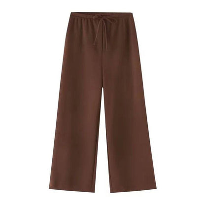 TRAF Women's Elegant 2 Piece Pants Set - Corset Top & Baggy Pants - Buy Center UK