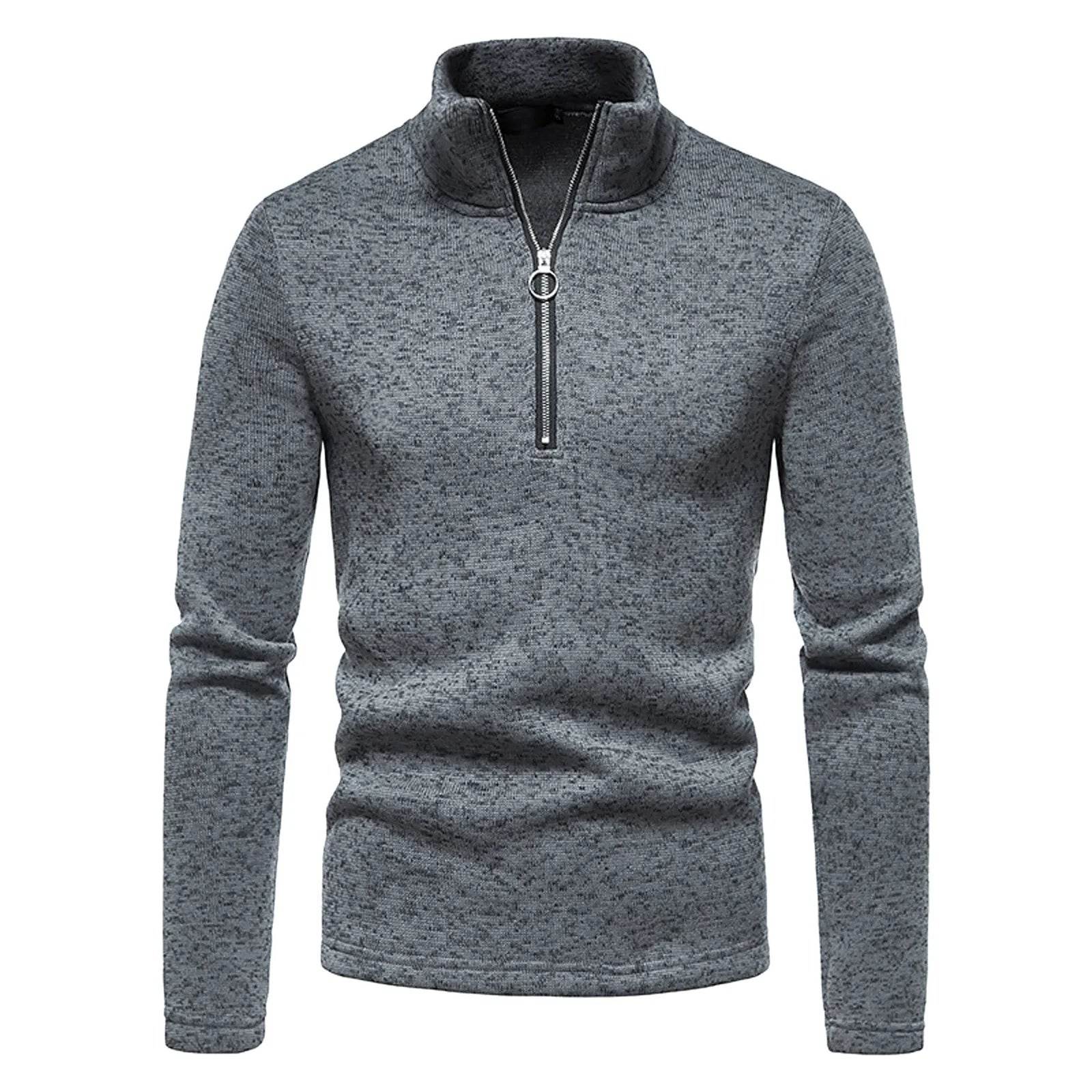 Buy Center Men's Casual Turtleneck Sweater - Warm & Stylish Zipper Design - Buy Center UK