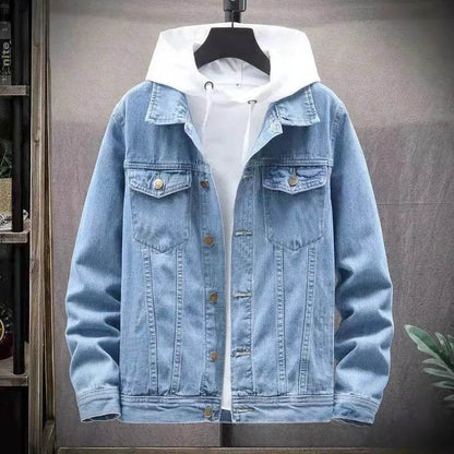 Buy Center Men's Denim Jacket - Korean Slim Fit for Autumn Style - Buy Center UK