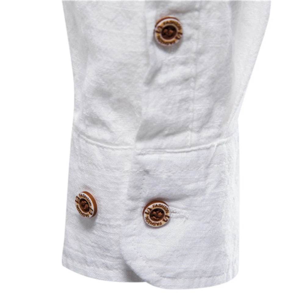 Buy Center Men’s 100% Cotton Solid Color Shirt - Elegant Embroidery - Buy Center UK