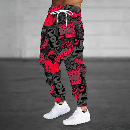 Buy Center 3D Flame Print Sweatpants - Thick Warm Pants for Men - Buy Center UK