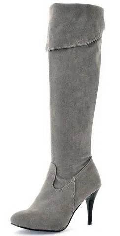 Buy Center Women's Over Knee Boots - Thin High Heels, Plus Sizes 34-50 - Buy Center UK