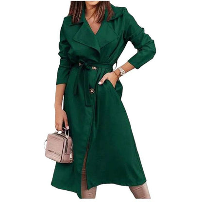Buy Center Women's Double Breasted Wool Blend Trench Coat - Buy Center UK