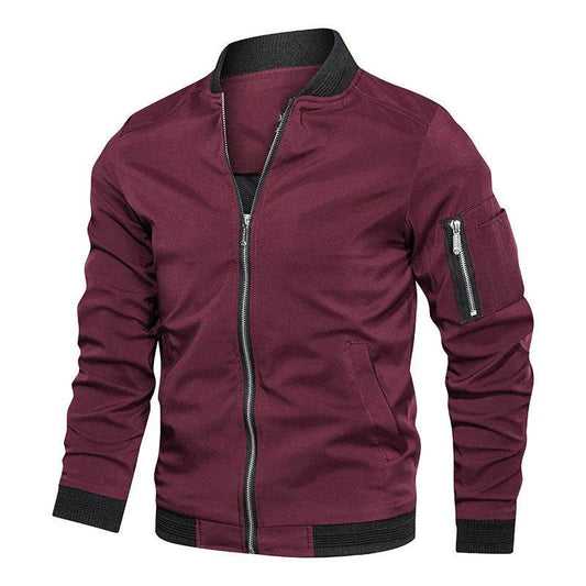 Buy Center Men's Lightweight Bomber Jacket - Casual Windbreaker with Pockets - Buy Center UK