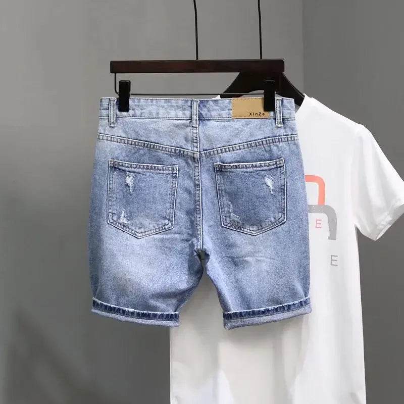 Buy Center Trendy Denim Shorts for Men - Korean Hip Hop Style - Buy Center UK