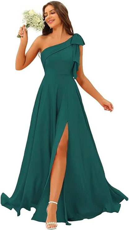 Buy Center Customized Satin A-Line One Shoulder Bridesmaid Dress - Buy Center UK
